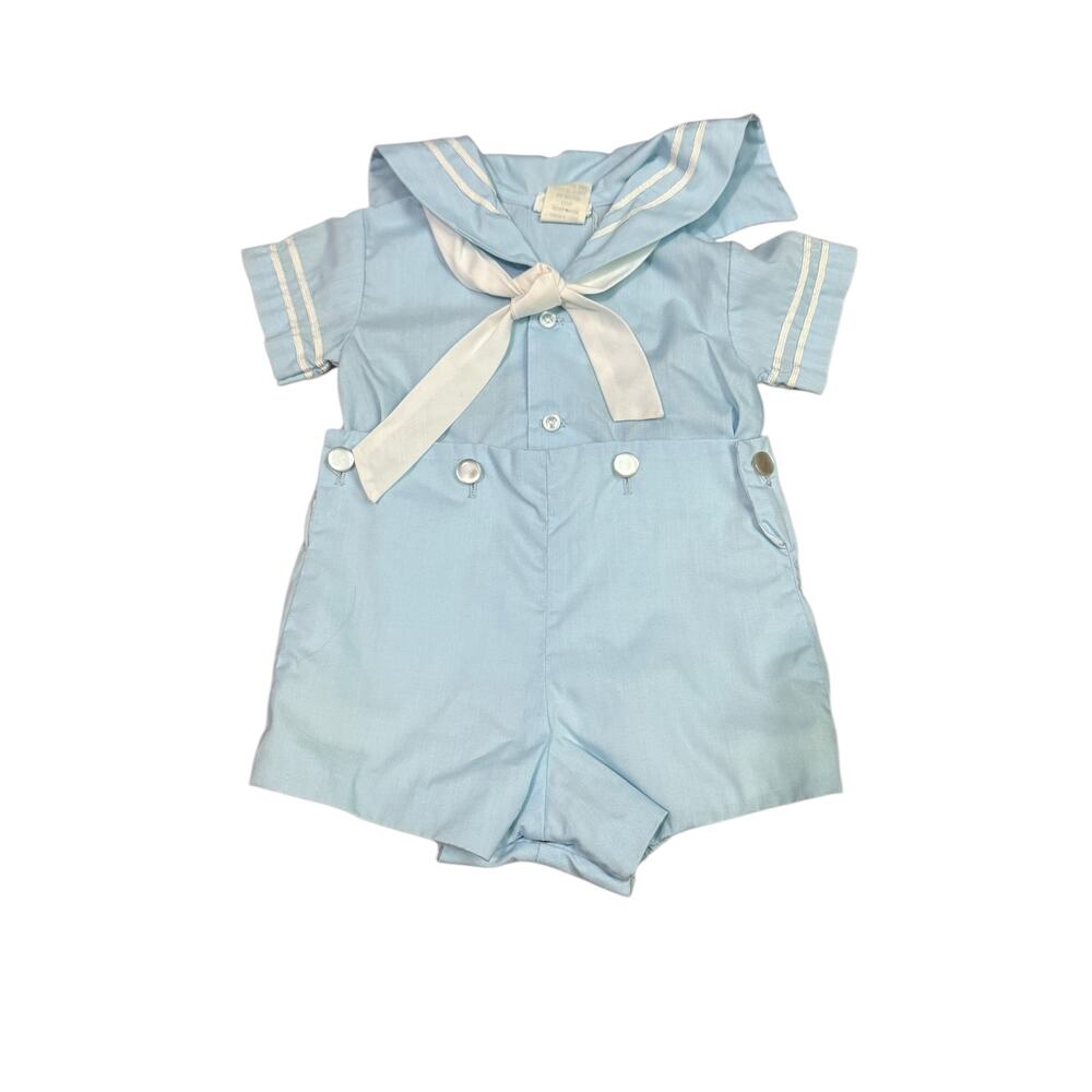 Vintage Classic Baby Blue Sailor Suit with White Tie Homecoming
